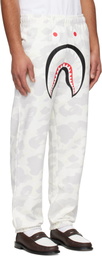 BAPE White City Camo Shark Relaxed Fit Sweatpants