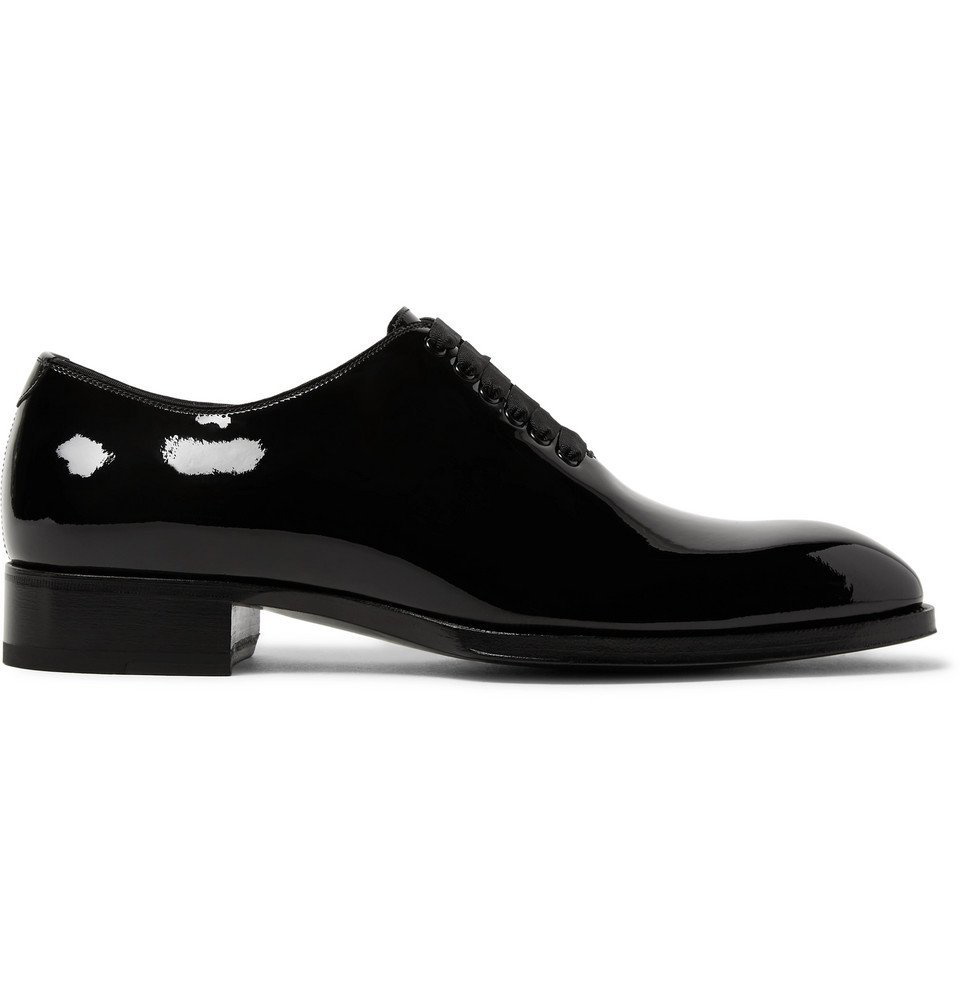 Elkan Whole-Cut Patent-Leather Oxford Shoes