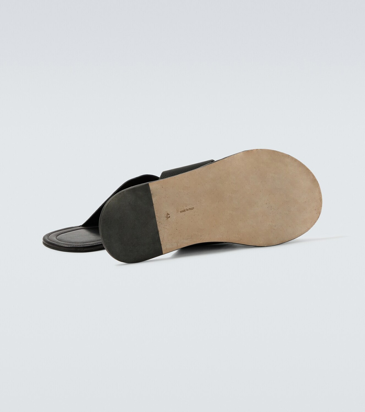 The Row Malick Cross leather sandals