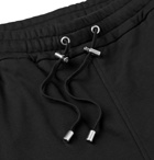 BALMAIN - Skinny-Fit Panelled Loopback Cotton-Jersey Sweatpants - Black