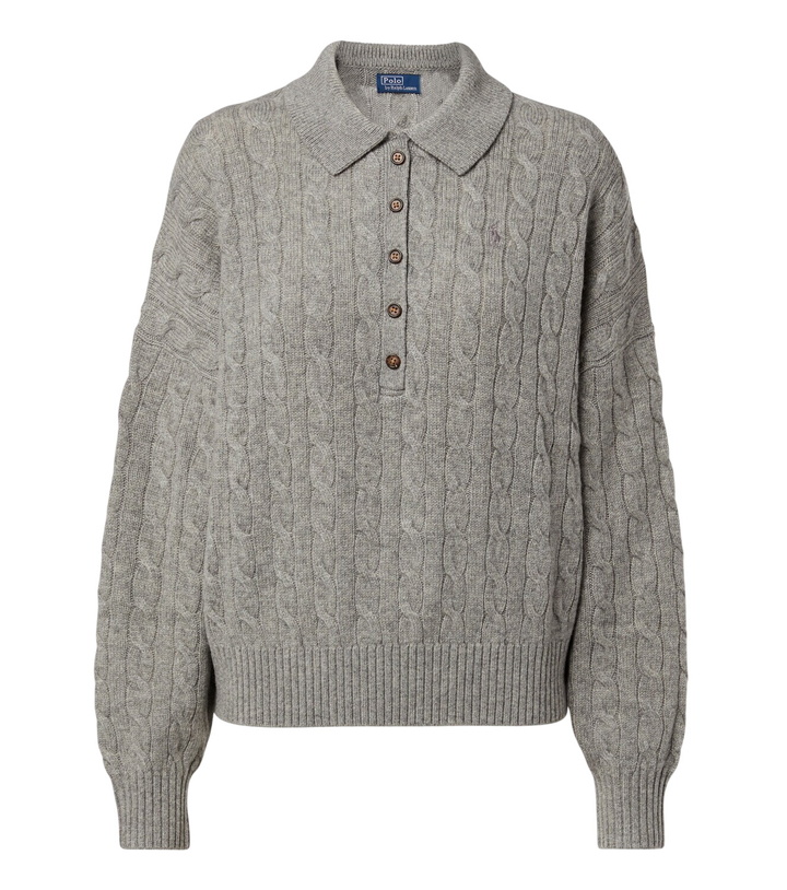 Photo: Polo Ralph Lauren Cable-knit wool and cashmere polo sweater