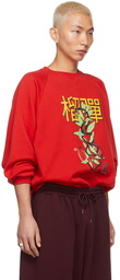 LU'U DAN SSENSE Exclusive Red Twisted Snake Sweatshirt