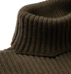 TOM FORD - Ribbed Cashmere Rollneck Sweater - Green