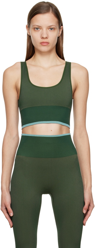 Photo: Outdoor Voices Green Longline Sports Bra