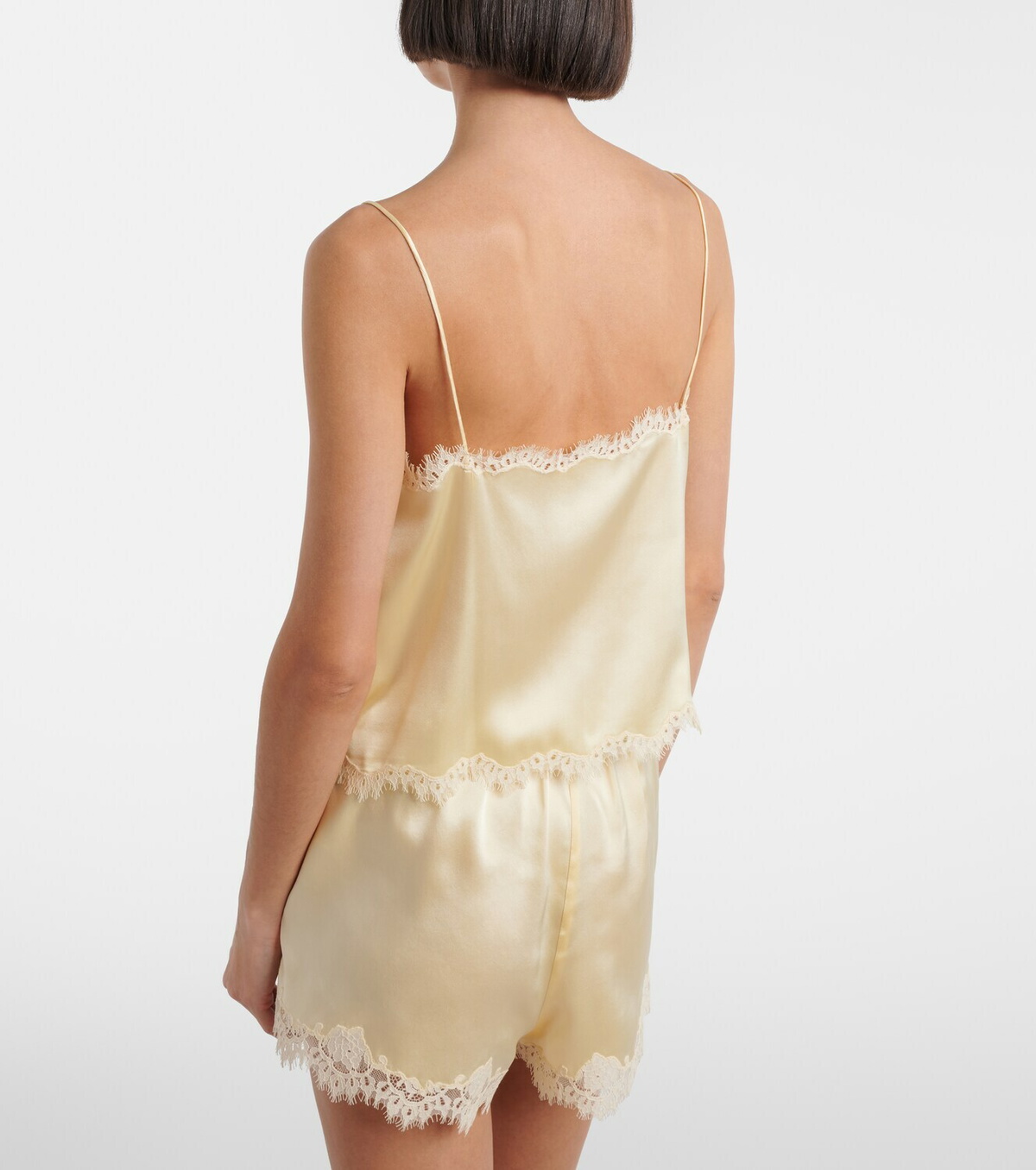 Dôen Loure lace-trimmed silk camisole