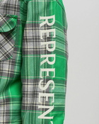 Represent Quilted Flannel Shirt Green - Mens - Overshirts