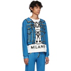 Moschino Blue The Sims Edition Pixel Trompe lOeil Sweatshirt