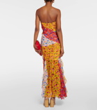 Carolina Herrera Floral strapless maxi dress