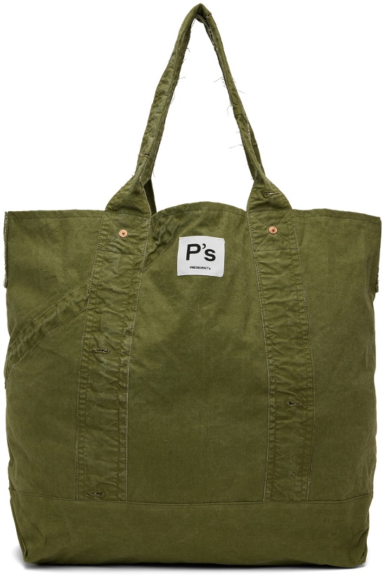 Photo: PRESIDENT's Green Military Tent Tote