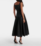 Alexander McQueen Sweetheart-neck cotton midi dress