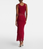 Rabanne Embellished crochet cotton midi dress