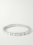 Hatton Labs - Puzzle Tennis Silver Cubic Zirconia Bracelet - Silver