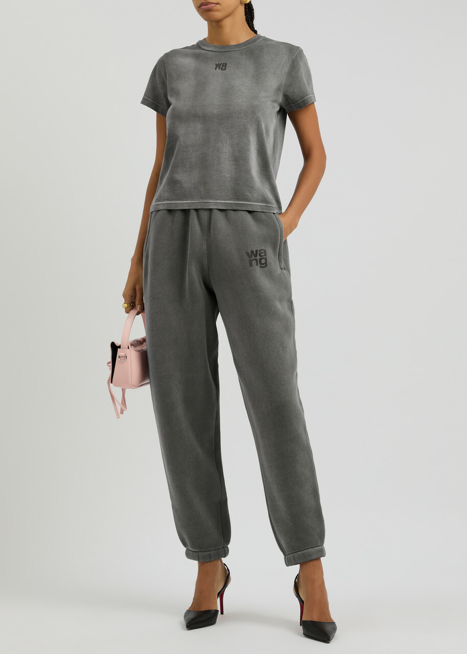 Alexanderwang.t Faded Cotton-blend Sweatpants Grey