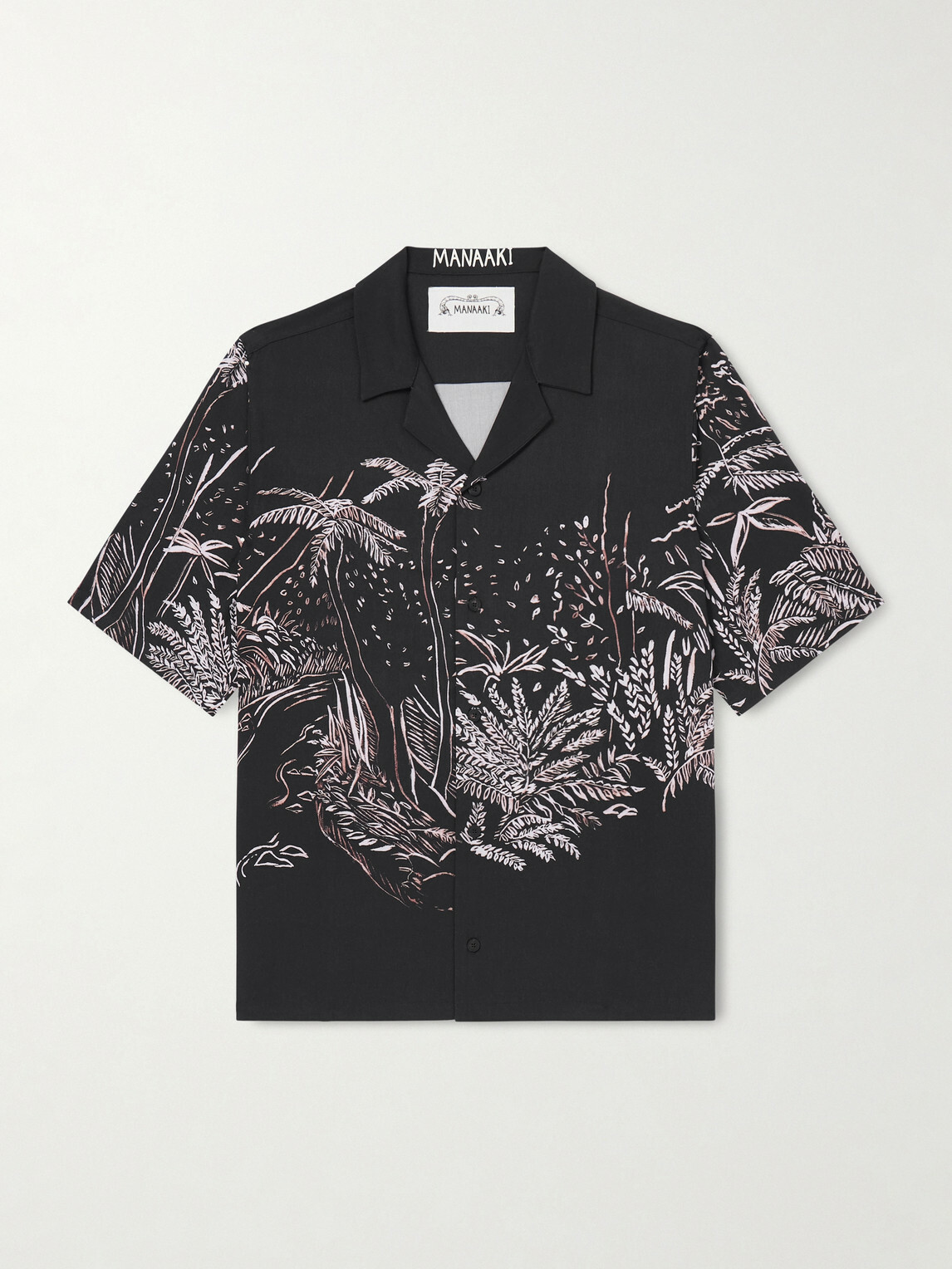 MANAAKI - Waihi Tapu Printed Lyocell Shirt - Black