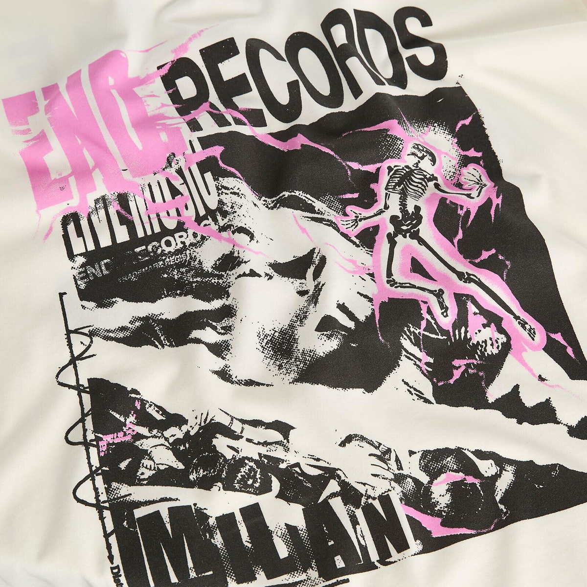 END. Records T-Shirt in Ecru