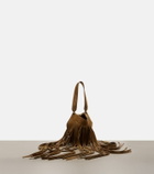 Khaite Lotus Nano fringed suede tote bag