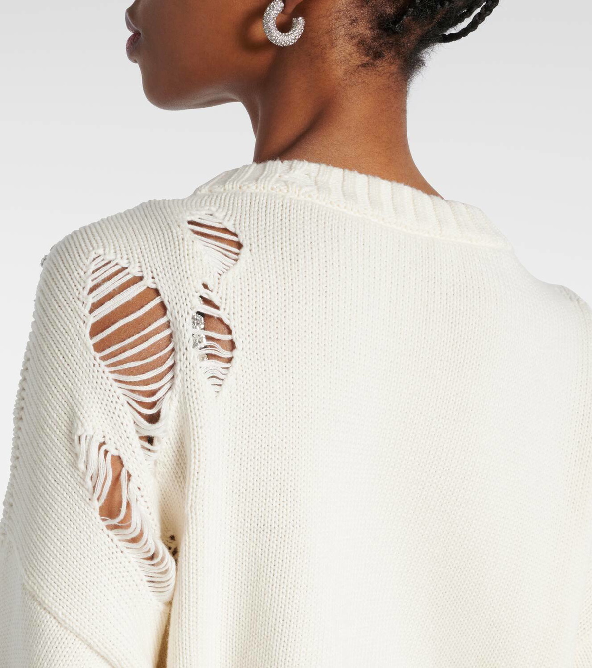 Area Crystal-embellished cotton and cashmere cardigan