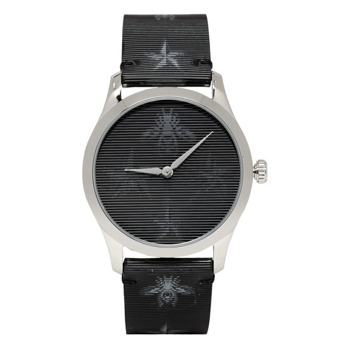 Photo: Gucci Silver Hologram Bee G-Timeless Watch