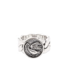 Maple Men's Swan Ring in Silver