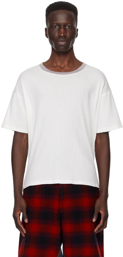 Photo: Bode White Rib Boxy T-Shirt