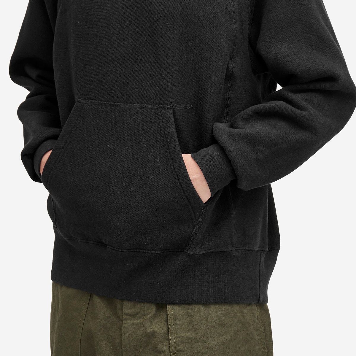 Engineered Garments Men's Raglan Hoodie in Black