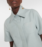 Loewe Cropped wool and cotton shirt