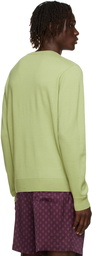 Dries Van Noten Green Merino Wool Sweater