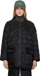The Frankie Shop Black Teddy Quilted Jacket