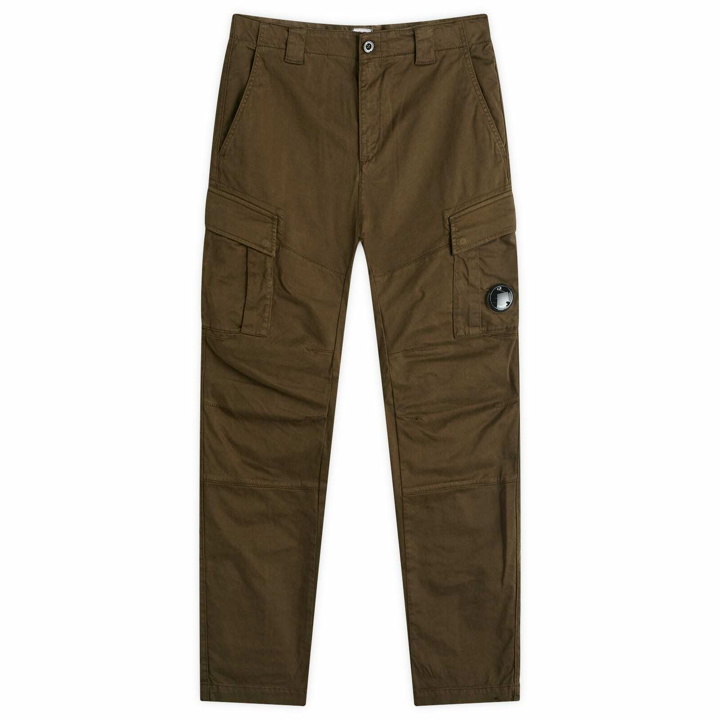 Photo: C.P. Company Men's Lens Double Cargo Pants in Ivy Green