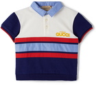 Gucci Baby Navy & Off-White 'Original Gucci' Polo