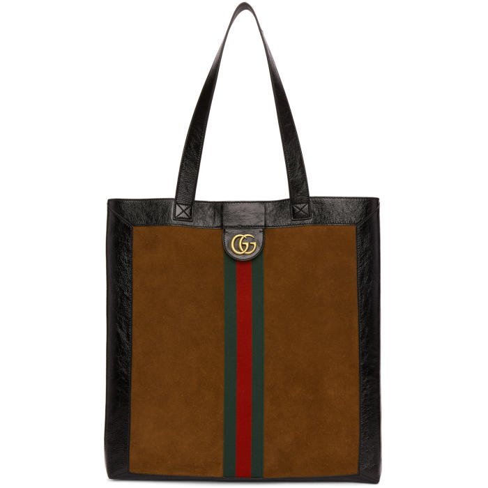 Photo: Gucci Brown Suede GG Tote