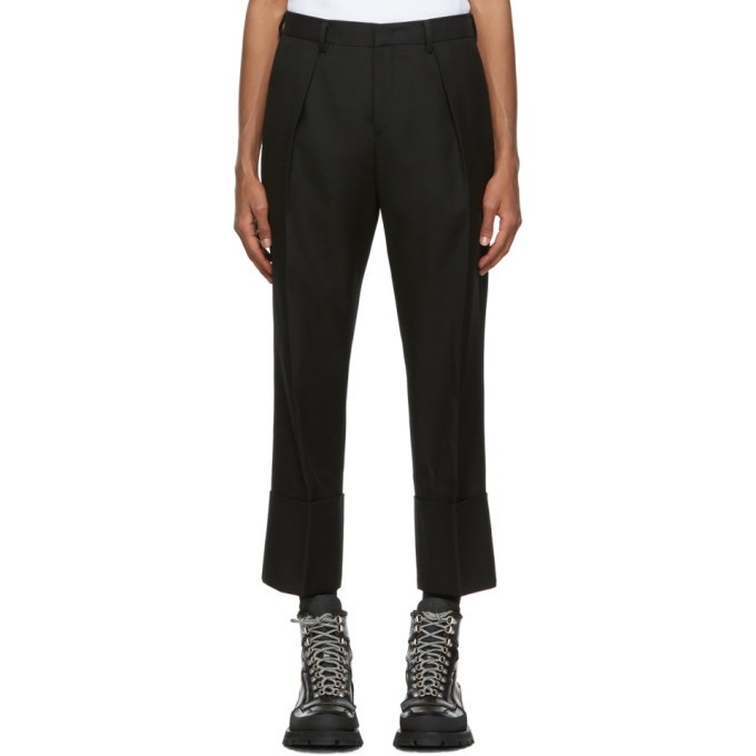 Photo: Wooyoungmi Black Wool Pleated Trousers