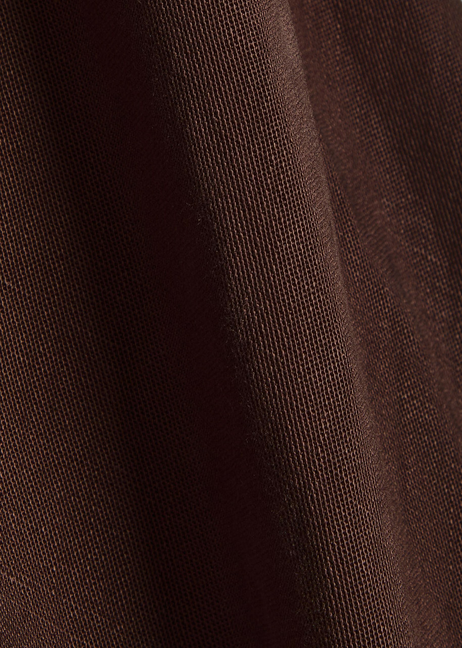 Faithfull The Brand Izaro Halterneck Woven Maxi Dress Chocolate