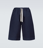 Jil Sander - Cotton wide-leg bermuda shorts