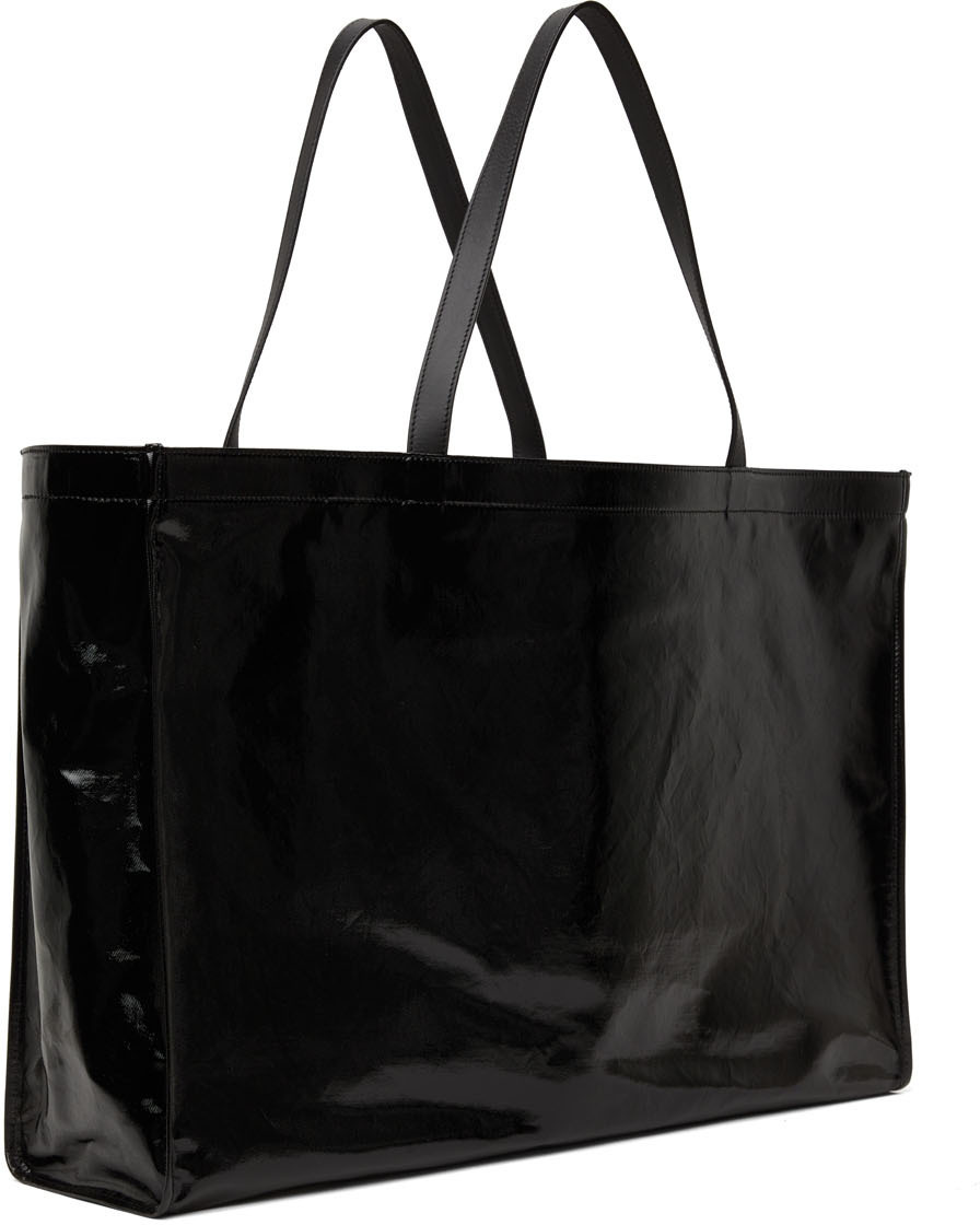 Acne Studios Black Oilcloth Tote Acne Studios