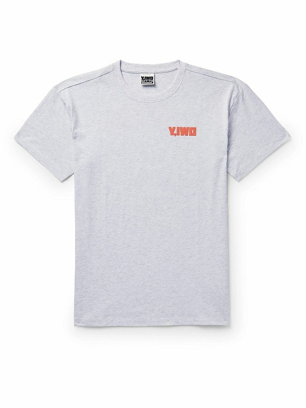Photo: Y,IWO - Logo-Print Cotton-Jersey T-Shirt - Gray