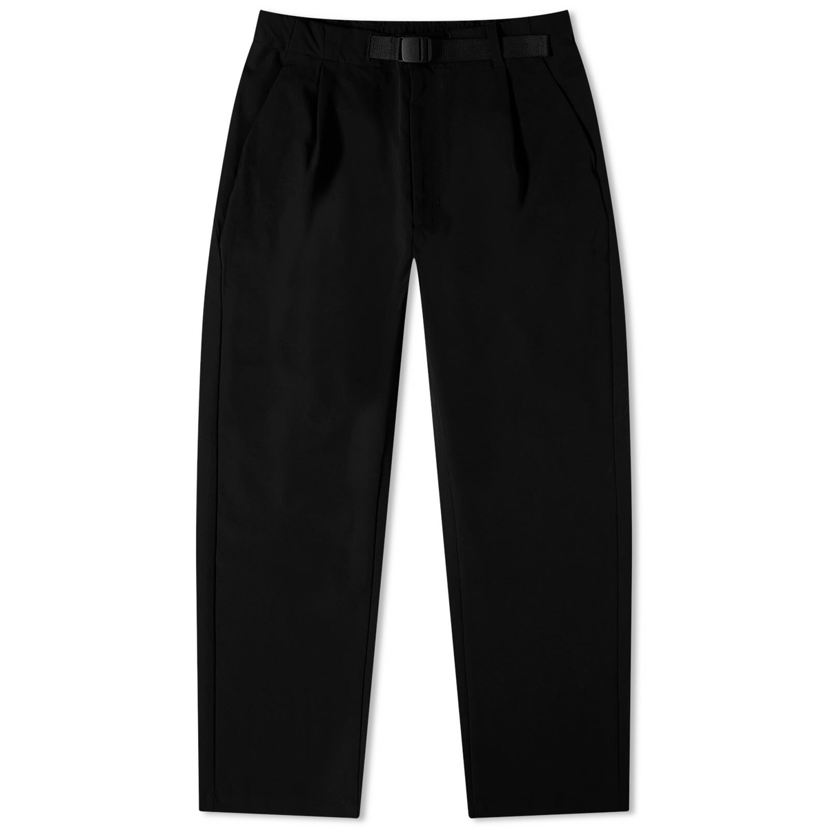 Goldwin Men's One Tuck Tapered Stretch Pant in Black Goldwin