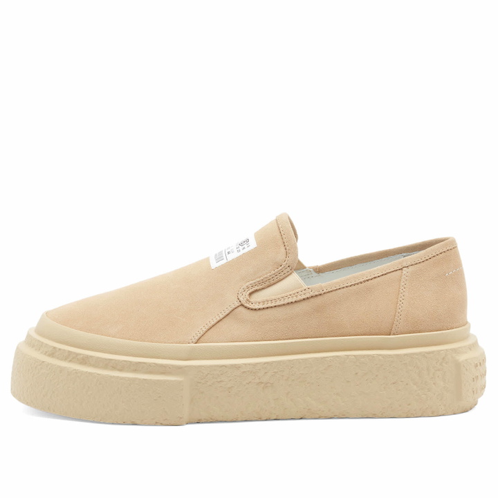 Photo: MM6 Maison Margiela Men's Slip on Sneakers in Semolina