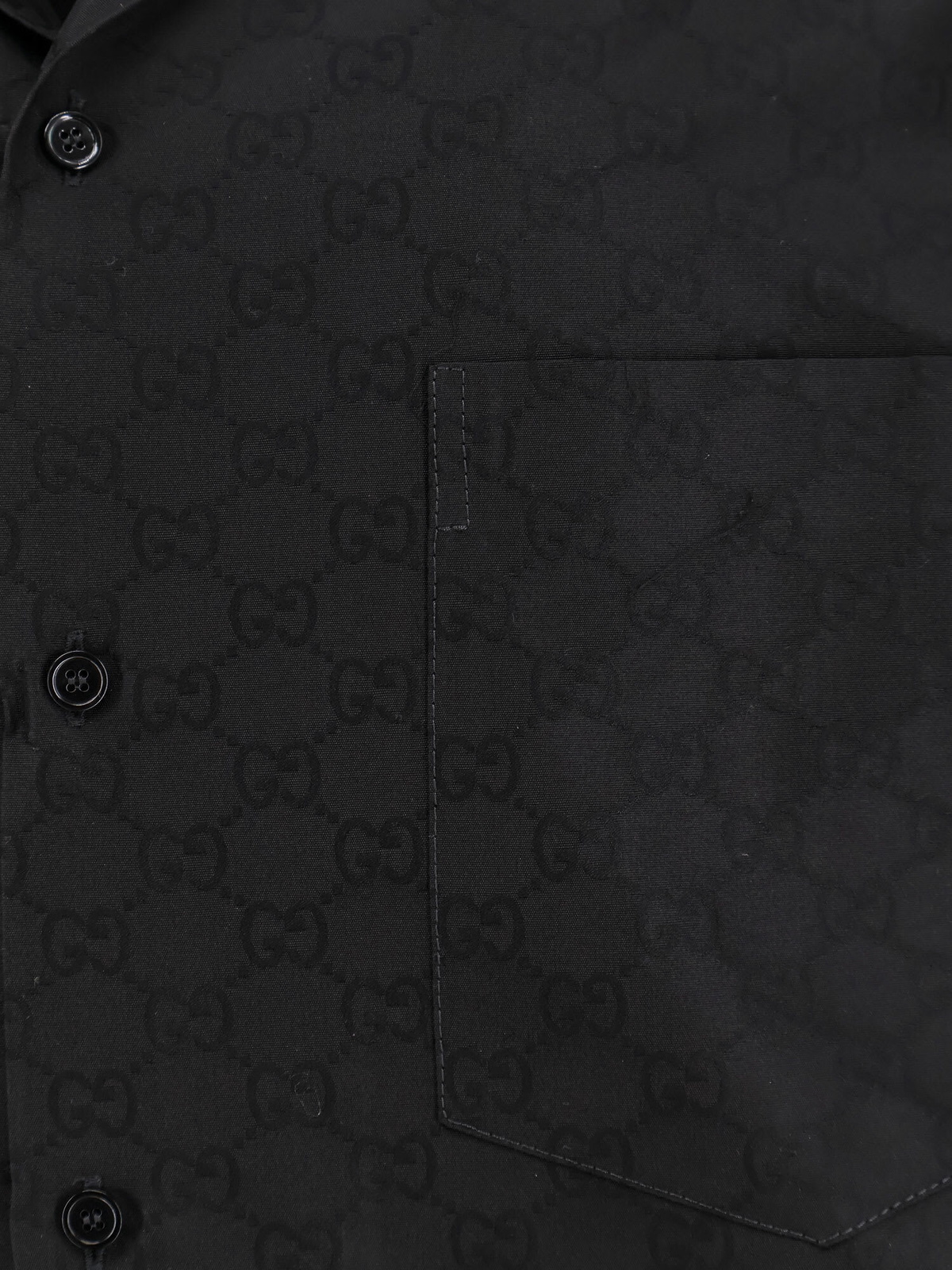 Gucci Cotton And Silk Shirt With Allover Gg Logo