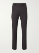 Slowear - Incotex Tapered Wool-Blend Flannel Trousers - Brown
