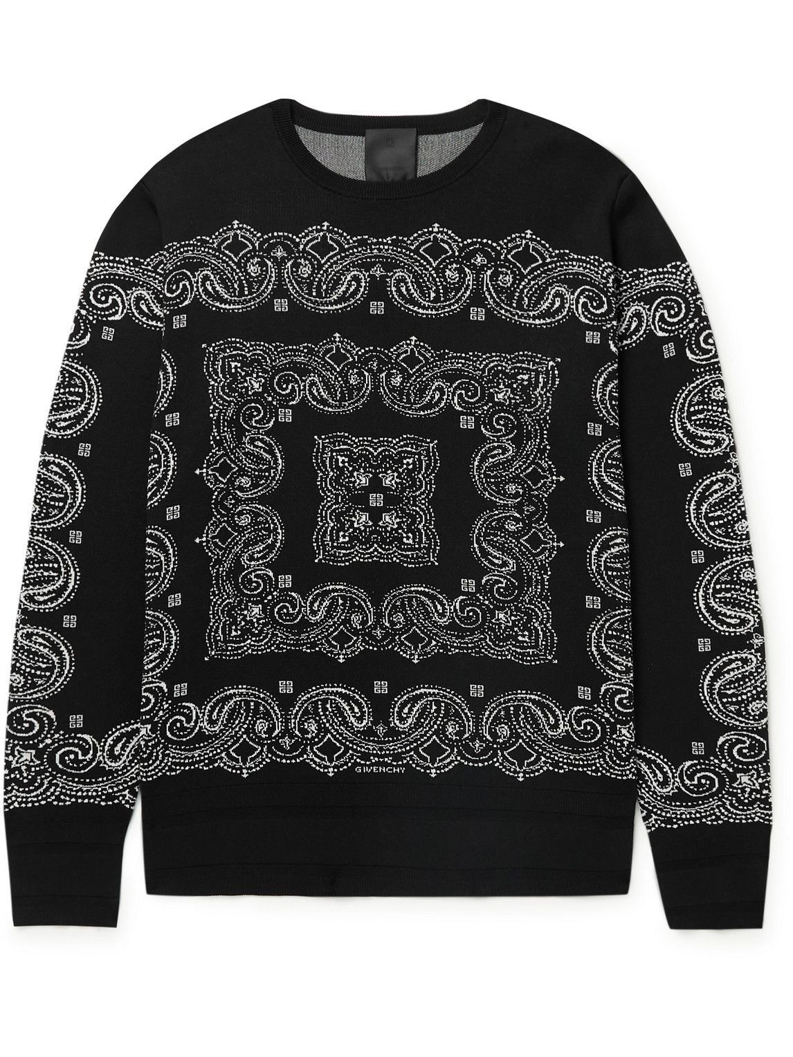 Photo: Givenchy - Intarsia Silk Sweater - Black