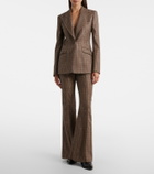 Gabriela Hearst Rhein checked wool and cashmere flared pants