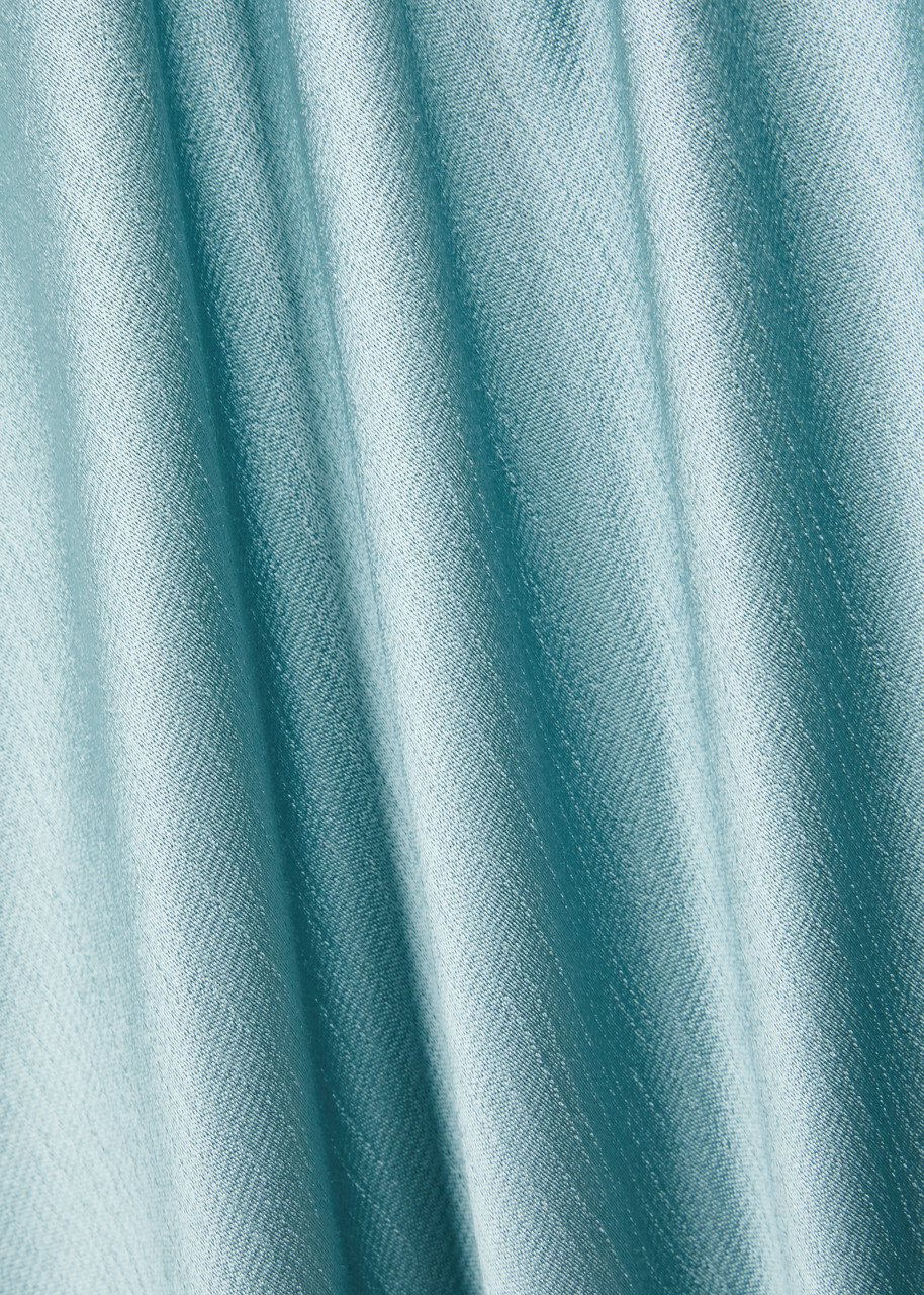 Bec & Bridge Moon Dance Strapless Satin Maxi Dress Teal