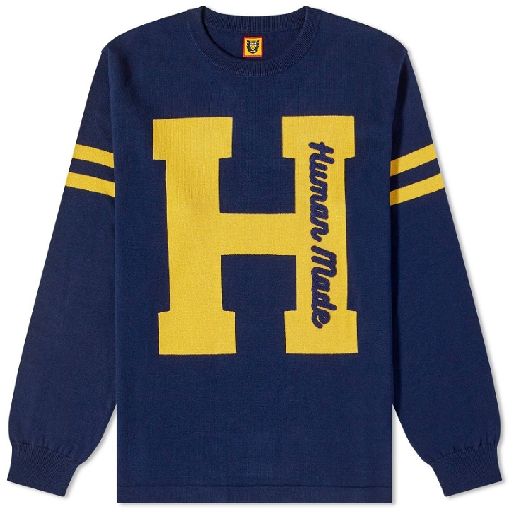 Photo: Human Made Men's H Knitted Sweat in Navy