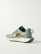 Nike Running - ReactX Pegasus 5 Rubber-Trimmed Mesh Trail Running Sneakers - Green