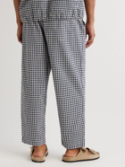 Barena - Bioto Straight-Leg Gingham Cotton-Blend Seersucker Trousers - Blue