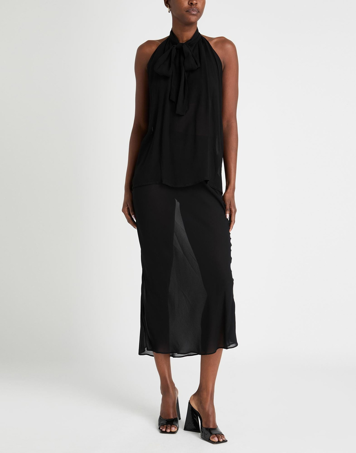 Manila Grace Womens Top in Black