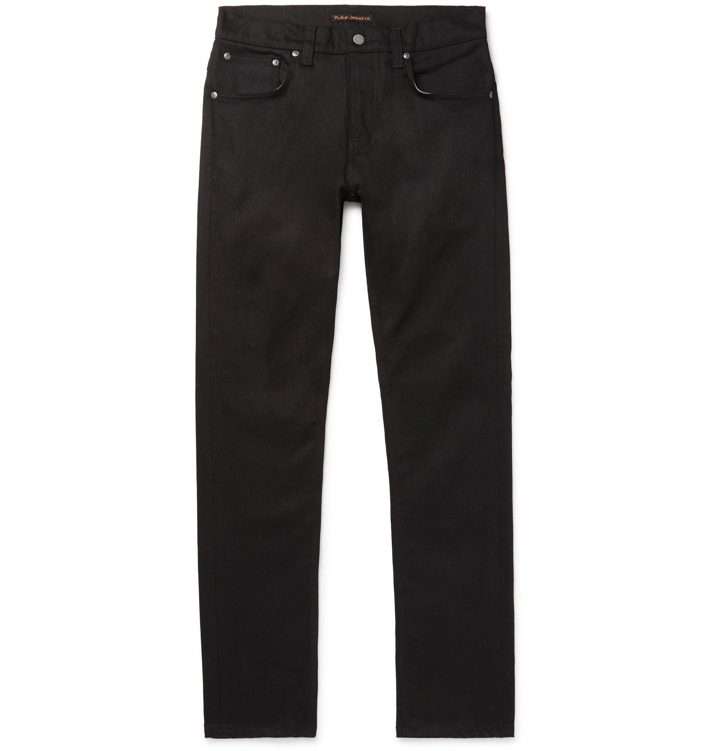 Photo: Nudie Jeans - Grim Tim Slim-Fit Organic Denim Jeans - Black