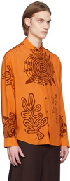 Jacquemus Orange Le Raphia 'La Chemise Simon' Shirt