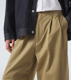 Comme des Garçons Homme Cotton and linen barrel-leg chinos